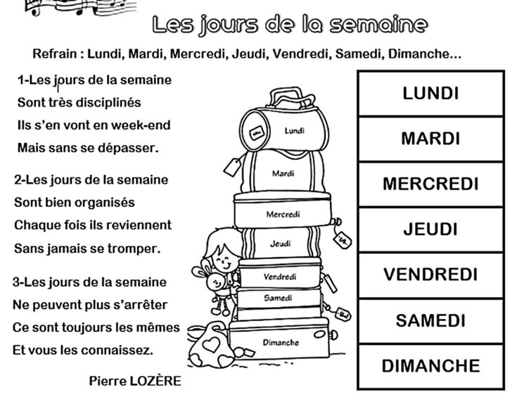 jours semaine